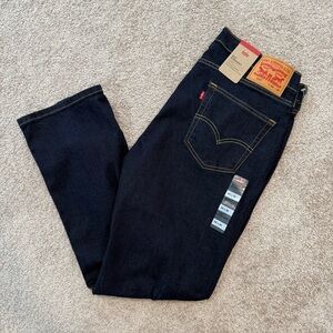 Men’s Size 34x30 Levi’s 514 Straight Legs Jeans Blue Dark Wash